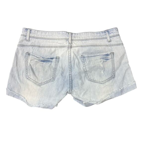 Forever 21 Distressed Light Wash Denim Shorts Womens 28 Jean Cutoffs Y2K Summer - Picture 5 of 5